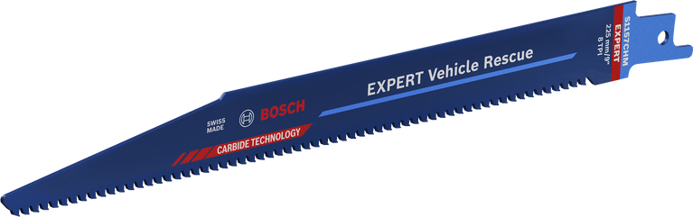 Long Life cutting modern automotive steel Bosch EXPERT Vehicle Rescue reciprocating saw blade.