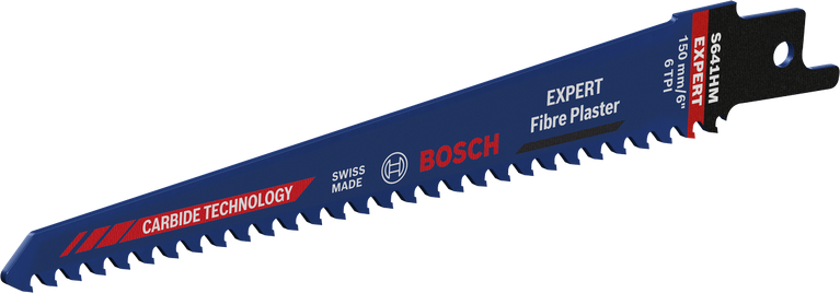 Long Life cutting fibre plaster material Bosch EXPERT Fiber Plaster S 641 HM reciprocating saw blade.