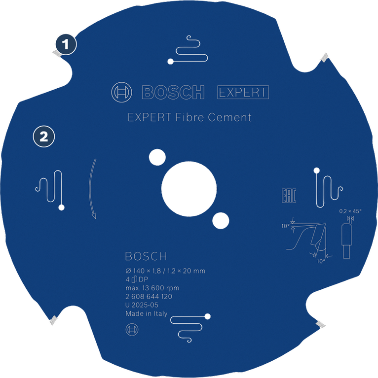 Bosch Expert Fibre Cement circular saw blade.