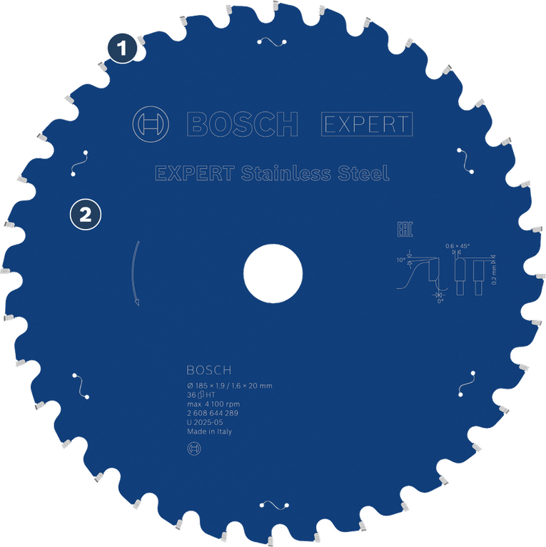 Bosch Expert Stainless Steel circular saw blade.