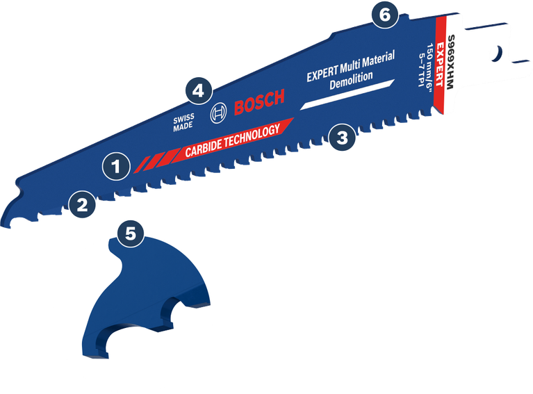 Bosch Expert Multi Material Demolition saw blade with carbide technology.