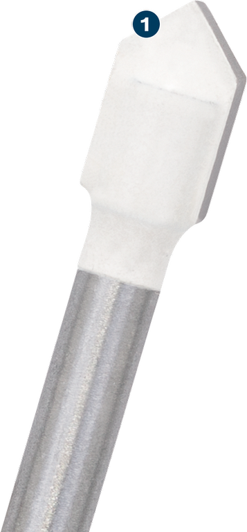 Bosch tile drill bit with tungsten carbide tip.