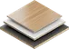 Plastic coated board.
